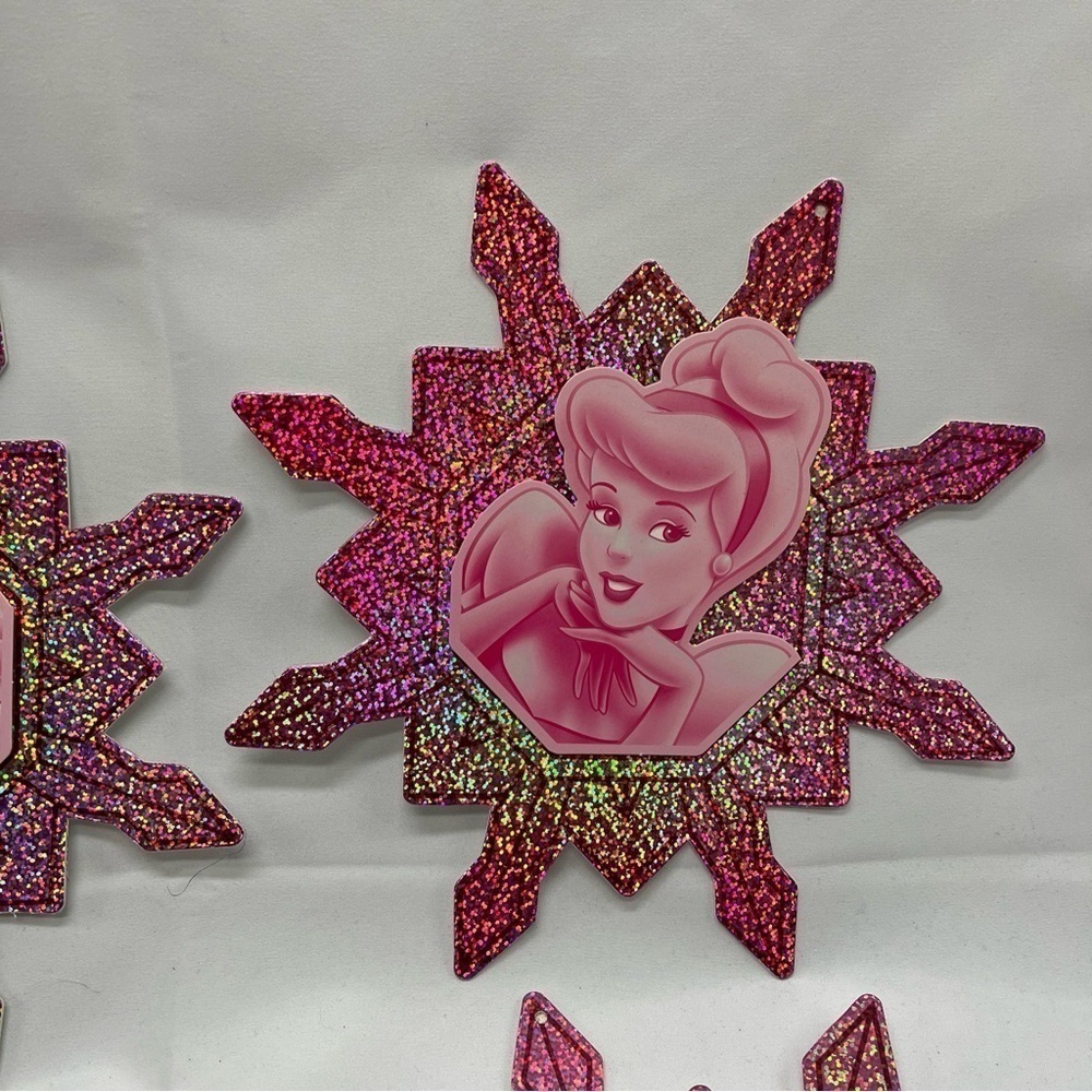 Vintage Disney Store Holiday Snowflakes Store Display Props Princess - Picture 3 of 6